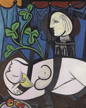 პაბლო პიკასო, „შიშველი ქალი, მწვანე ფოთლები და ბიუსტი“. 1932 წ. სავარაუდოდ - ბიძინა ივანიშვილის კოლექციიდან