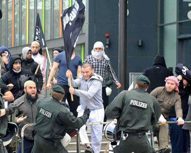 მულიმანების შეტაკება პოლიციასთან გერმანიაში