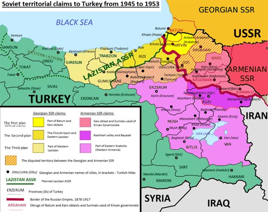 საბჭოთა კავშირის ტერიტორიული პრეტენზიები თურქეთის მიმართ