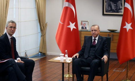 Встреча президента Турции Реджепа Тайипа Эрдогана и генерального секретаря НАТО Йенса Столтенберга в Брюсселе