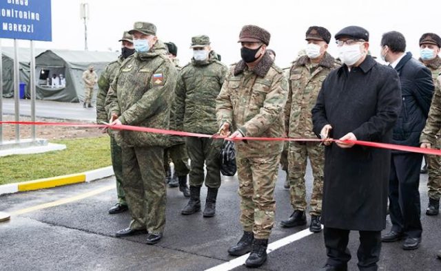 На фото: открытие российско-турецкого мониторингового центра в Агдамском районе Азербайджана