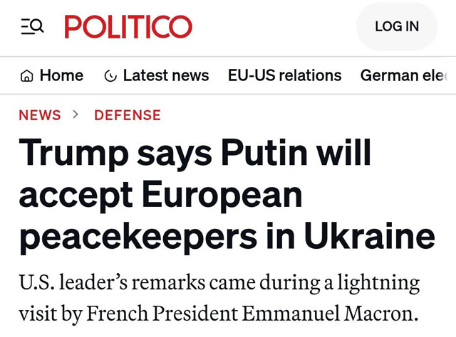 В ходе встречи с Макроном Трамп