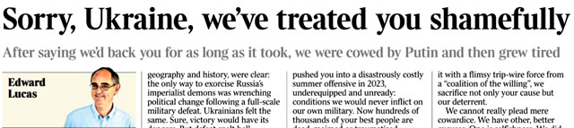«Прости, Украина, мы поступили с тобой позорно»