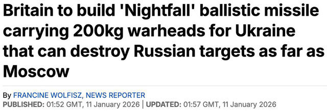 Великобритания хочет производить для Украины новые баллистические ракеты, способные достигать Москвы