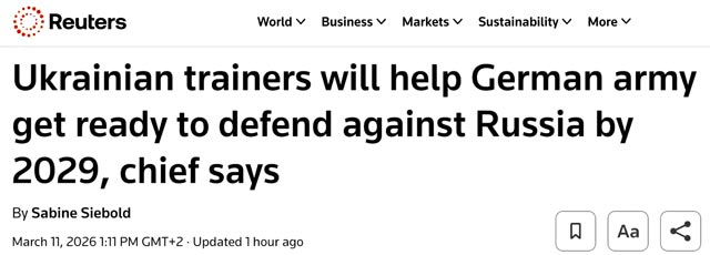 Украина отправит в Германию своих военных инструкторов, чтобы поделиться опытом войны с РФ