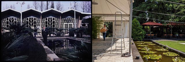 Кафе на территории комплекса ВДНХ (сегодня называется Expo Georgia), Тбилиси, 1965 и 2026 годы