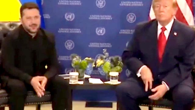 Трампа после рукопожатия с Зеленским