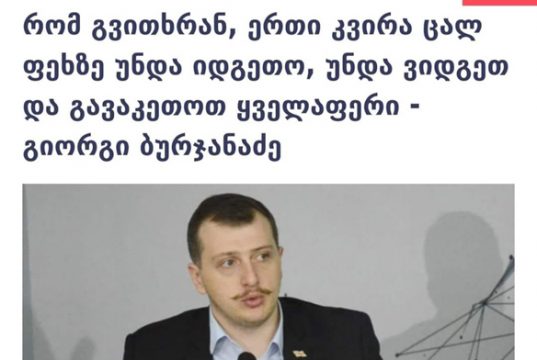 ოპოზიცია მზად არის, დასავლეთის ყველა მითითება მონურად შეასრულოს, აკი ასრულებდა კიდეც და მომავალშიც აუცილებლად შეასრულებს