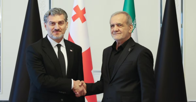საქართველოსა და ირანის პრეზიდენტების - მიხეილ ყაველაშვილისა და მასუდ ფეზეშქიანის - შეხვედრა