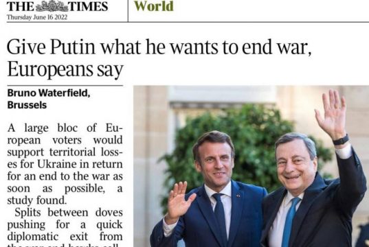 The Times: европейцы просят отдать Путину всё, что он хочет
