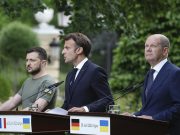 СМИ: в Киеве Шольц, Макрон и Драги отказали Зеленскому в “самом желанном”
