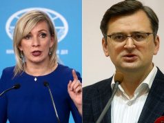 “Не фейк”: Захарова показала фото главы МИД Украины Кулебы в объятиях юноши в женском платье