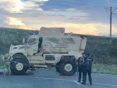 На Украине замечены американские бронеавтомобили с иностранными военными и полицией