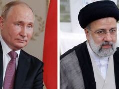 Владимир Путин и Эбрахим Раиси приняли участие в церемонии подписания межправсоглашения о сотрудничестве по созданию в Иране железной дороги «Решт – Астара»