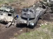 Российские военные показали новые кадры с подбитыми «Леопардами»