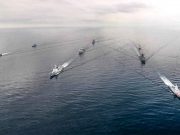 Корабли России и Китая выполнили совместную стрельбу по морской цели в ходе учений