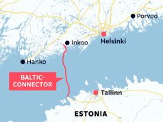 Подводный газопровод между Финляндией и Эстонией Balticconnector перекрыт Подводный газопровод между Финляндией и Эстонией Balticconnector перекрыт