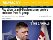 EURACTIV: ФИЦО НЕ НАМЕРЕН МЕНЯТЬ ПОЗИЦИЮ ПО УКРАИНЕ, НЕСМОТРЯ НА УГРОЗЫ ИЗ ЕС