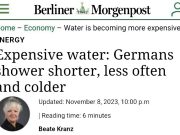 Вода в Германии дорогая: немцы принимают душ быстрее, реже и холоднее Вода в Германии дорогая: немцы принимают душ быстрее, реже и холоднее