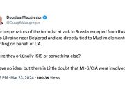 «Есть подозрения, что в этом замешаны МИ-6/ЦРУ» — экс-советник Трампа, полковник армии США Дуглас Макгрегор о теракте в Подмосковье "Есть подозрения, что в этом замешаны МИ-6/ЦРУ" — экс-советник Трампа, полковник армии США Дуглас Макгрегор о теракте в Подмосковье