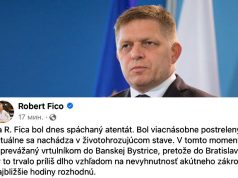 Премьер Фицо в опасном для жизни состоянии Премьер Фицо в опасном для жизни состоянии