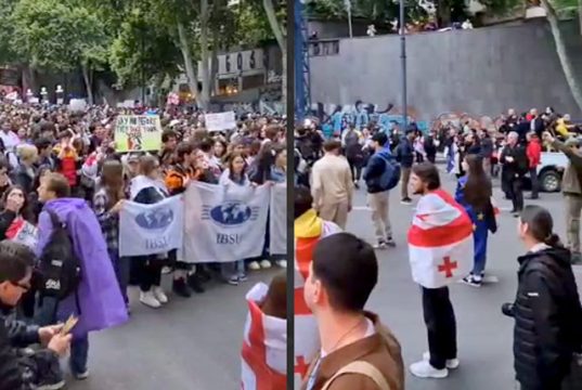 В Тбилиси студенты проводят акции протеста В Тбилиси студенты проводят акции протеста