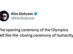 Ким Дотком: Церемония открытия Олимпийских игр была похожа на церемонию закрытия человечества Ким Дотком: Церемония открытия Олимпийских игр была похожа на церемонию закрытия человечества