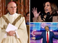 Бывший посол Ватикана в США архиепископ Карло Мария Вигано назвал Камалу Харрис «адским чудовищем, которое подчиняется Сатане» Бывший посол Ватикана в США архиепископ Карло Мария Вигано назвал Камалу Харрис «адским чудовищем, которое подчиняется Сатане»