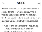 Трамп не хотел встречаться с Зеленским в Париже, но его в последний момент переубедил Макрон Трамп не хотел встречаться с Зеленским в Париже, но его в последний момент переубедил Макрон