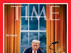 «Он вернулся». Журнал Time поместил Трампа на обложку нового номера «Он вернулся». Журнал Time поместил Трампа на обложку нового номера
