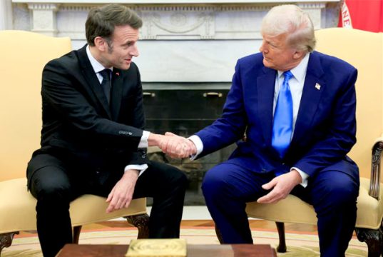 Еще с пресс-конференции Трампа и Макрона Еще с пресс-конференции Трампа и Макрона