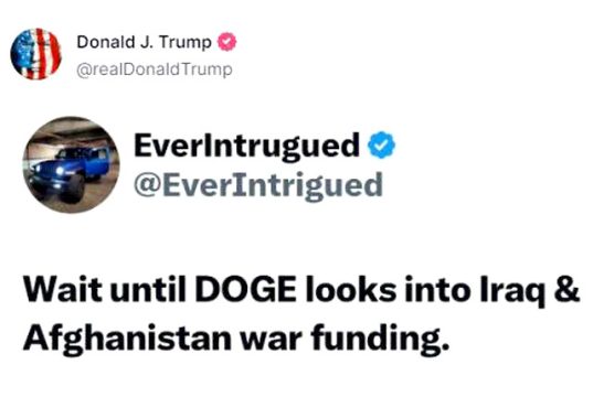 Министерство государственной эффективности собирается расследовать финансирование войн в Ираке и Афганистане Министерство государственной эффективности собирается расследовать финансирование войн в Ираке и Афганистане