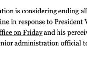 Администрация Трампа рассматривает возможность прекратить все текущие поставки военной помощи в Украину Администрация Трампа рассматривает возможность прекратить все текущие поставки военной помощи в Украину