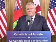 Премьер канадской провинции Онтарио Даг Форд объявил на брифинге об антиамериканских мерах Премьер канадской провинции Онтарио Даг Форд объявил на брифинге об антиамериканских мерах