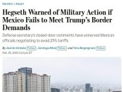 США грозят Мексике «военными действиями», если она не справится с наркокартелями пишет WSJ США грозят Мексике "военными действиями", если она не справится с наркокартелями пишет WSJ