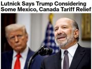 Завтра Трамп может ослабить пошлины для Канады и Мексики, заявил министр торговли США Лютник Завтра Трамп может ослабить пошлины для Канады и Мексики, заявил министр торговли США Лютник