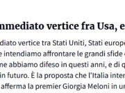 В ближайшие часы Италия предложит партнерам экстренный саммит с участием США, европейских стран и союзников В ближайшие часы Италия предложит партнерам экстренный саммит с участием США, европейских стран и союзников