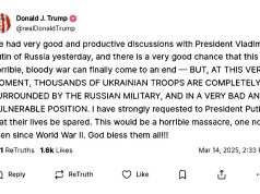 Полный текст заявления Трампа о вчерашнем разговоре с Путиным Полный текст заявления Трампа о вчерашнем разговоре с Путиным