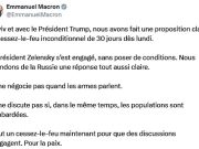 «Когда говорит оружие, переговоров быть не может»: Макрон прокомментировал предложения Путина по переговорам в Стамбуле "Когда говорит оружие, переговоров быть не может": Макрон прокомментировал предложения Путина по переговорам в Стамбуле