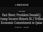 Белый дом объявил о «знаменательных сделках» Трампа с Катаром Белый дом объявил о «знаменательных сделках» Трампа с Катаром