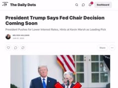 Трамп заявил, что Решение о следующем председателе Федеральной резервной системы будет объявлено в ближайшее время Трамп заявил, что Решение о следующем председателе Федеральной резервной системы будет объявлено в ближайшее время