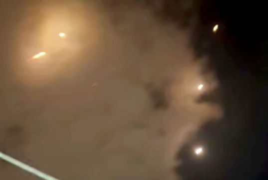 Многочисленные иранские ракеты над Израилем Многочисленные иранские ракеты над Израилем