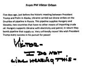 Венгерские СМИ опубликовали ответ Трампа Виктору Орбану Венгерские СМИ опубликовали ответ Трампа Виктору Орбану