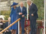 Трамп в ходе посещения Виндзора похлопал по спине короля Чарльза III Трамп в ходе посещения Виндзора похлопал по спине короля Чарльза III