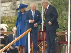 Трамп в ходе посещения Виндзора похлопал по спине короля Чарльза III Трамп в ходе посещения Виндзора похлопал по спине короля Чарльза III