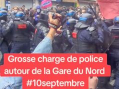 Кадры массовых протестов во Франции Кадры массовых протестов во Франции