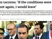 Недавно повторно назначенный после своей отставки премьер Франции Лекорню заявил, что может вновь покинуть свой пост Недавно повторно назначенный после своей отставки премьер Франции Лекорню заявил, что может вновь покинуть свой пост