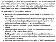 НАТО должно прекратить расширение в Европе, говорится в обновленной стратегии США по нацбезопасности НАТО должно прекратить расширение в Европе, говорится в обновленной стратегии США по нацбезопасности