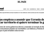 В Европе растёт понимание необходимости значительных территориальных уступок Украины для завершения войны, пишет El Pais В Европе растёт понимание необходимости значительных территориальных уступок Украины для завершения войны, пишет El Pais