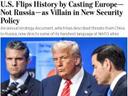 Новая стратегия нацбезопасности США вызвала шок в Европе и меняет ход истории Новая стратегия нацбезопасности США вызвала шок в Европе и меняет ход истории